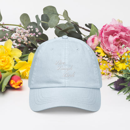 Live Laugh Lurk Script Pastel baseball hat