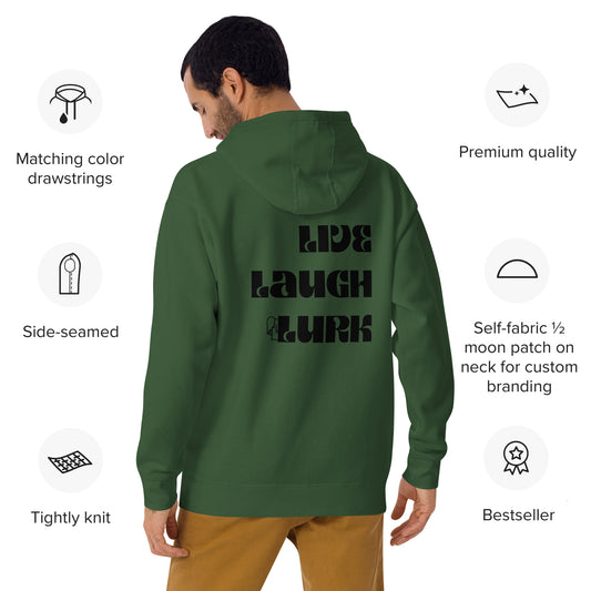 Live Laugh Lurk Hoodie (front/back)