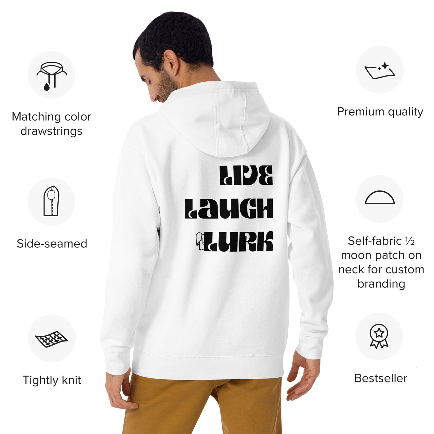 Live Laugh Lurk Hoodie (front/back)