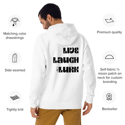 Live Laugh Lurk Hoodie (front/back)