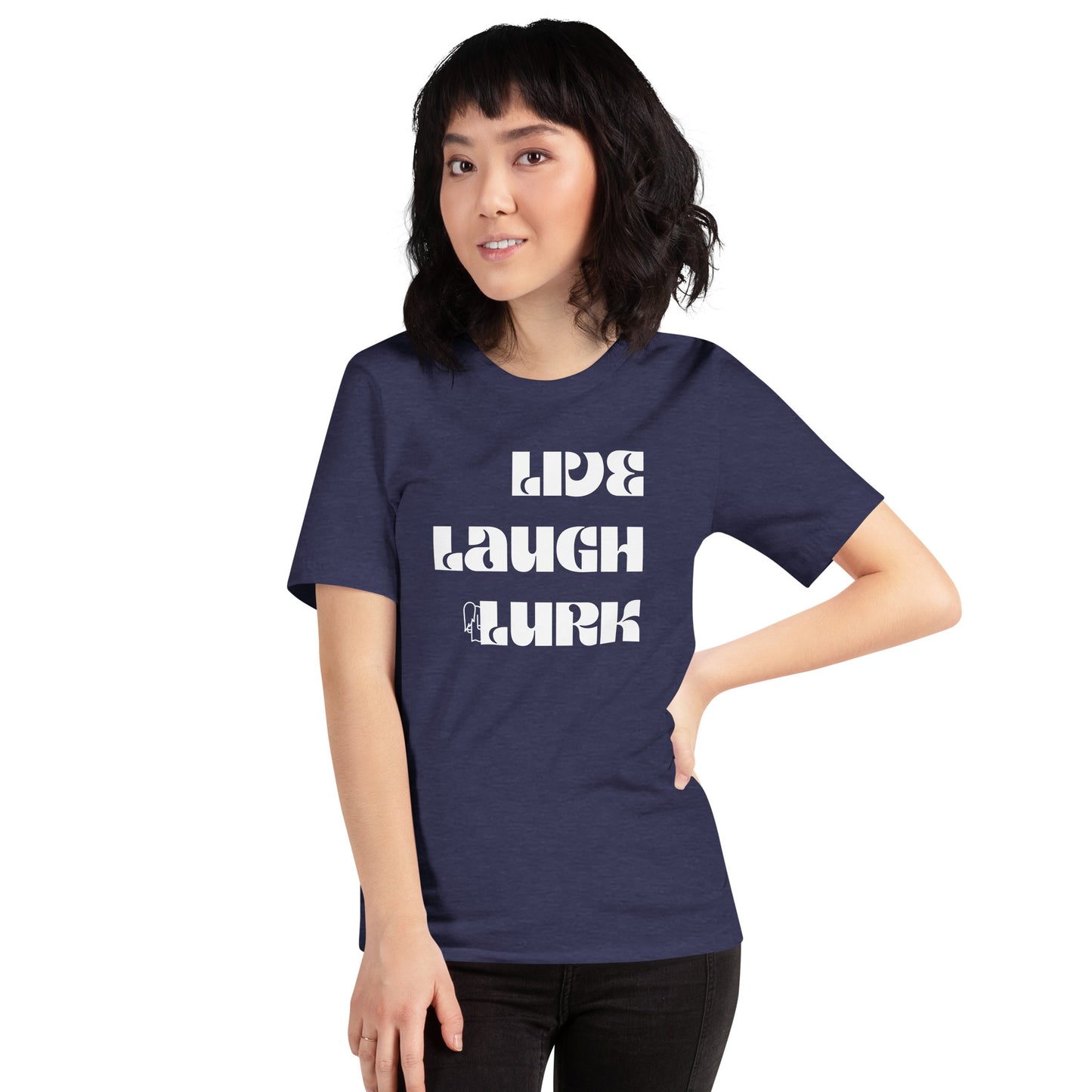 Live Laugh Lurk t-shirt White ink