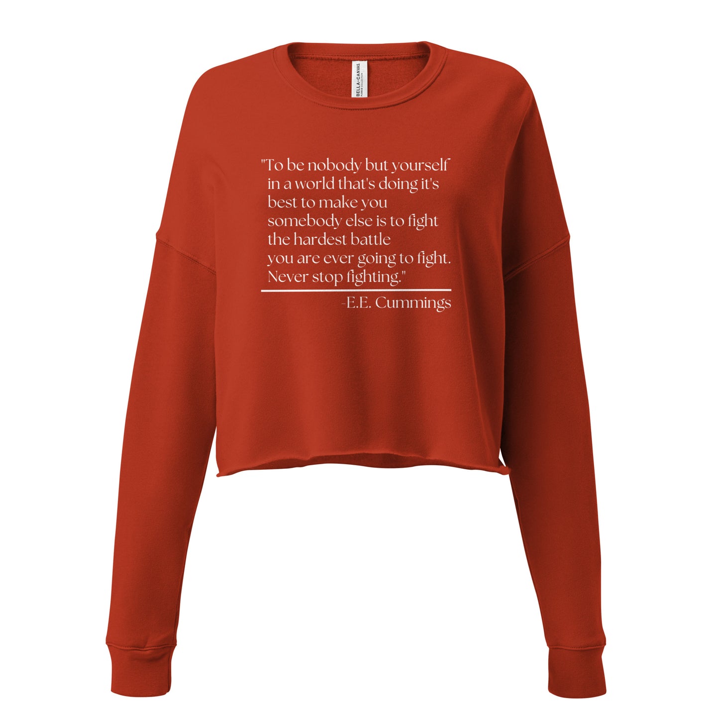 Never Stop Fighting Crop Sweatshirt