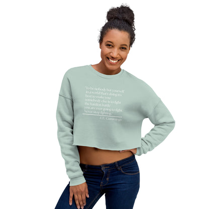 Never Stop Fighting Crop Sweatshirt