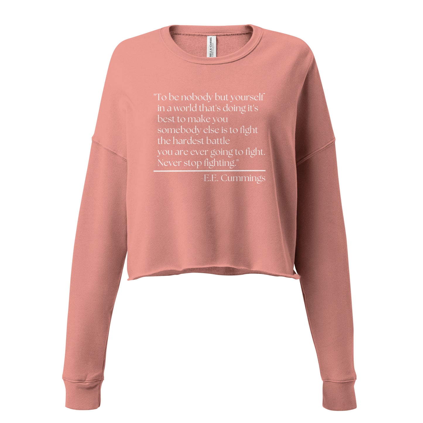 Never Stop Fighting Crop Sweatshirt